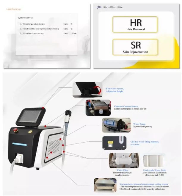 CE Approved Germany Bars 808nm Diode Laser Hair Removal Machine