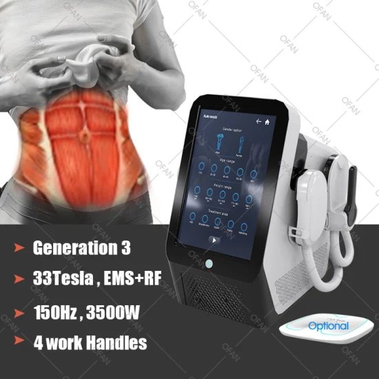 Ofan 33 Tesla Slim estimulan el escultor muscular Bodi adelgaza la pérdida de peso EMT RF EMS máquina con RF